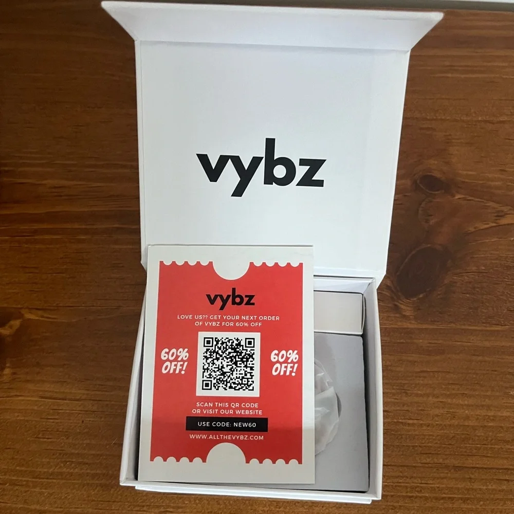 Vybz Wireless Earbuds - White Marble
